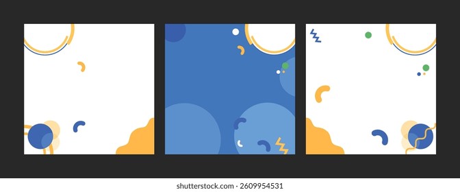 Set of Funky Style Social Media Designs - Fun Style Post Designs