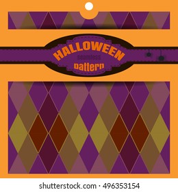 Set of funny, amusing vector seamless for Halloween holidays and super party.