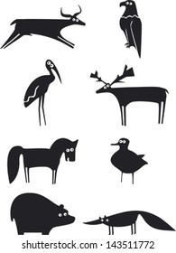 Set of Funny Animals