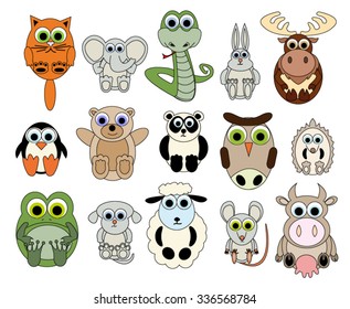 Set of funny animals