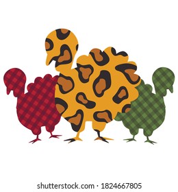 Set of funny autumn art. Vector illustration.