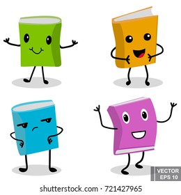 Set of funny books. Character. Training. Funny. For your design.