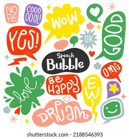 Set of funny bubble speech  background  ,Hand drawn background with bubble speech 