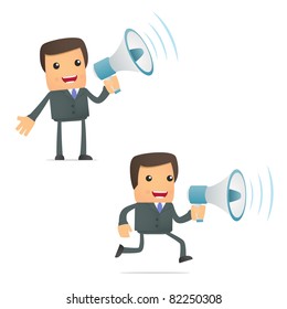 set of funny cartoon businessman in various poses for use in presentations, etc.