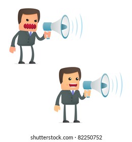set of funny cartoon businessman in various poses for use in presentations, etc.