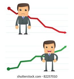 set of funny cartoon businessman in various poses for use in presentations, etc.