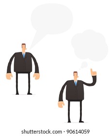 set of funny cartoon businessman in various poses for use in presentations, etc.