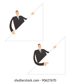 set of funny cartoon businessman in various poses for use in presentations, etc.