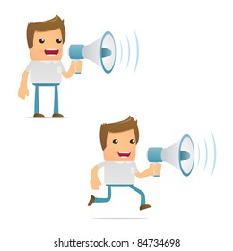 set of funny cartoon casual man in various poses for use in presentations, etc.