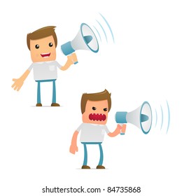 set of funny cartoon casual man in various poses for use in presentations, etc.