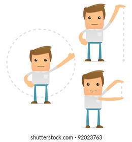 set of funny cartoon casual man in various poses for use in presentations, etc.