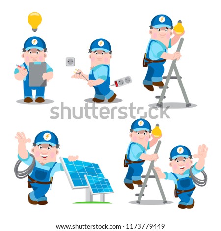 set funny cartoon characters