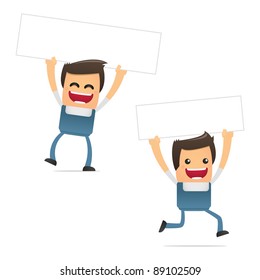 set of funny cartoon mechanic in various poses for use in presentations, etc.