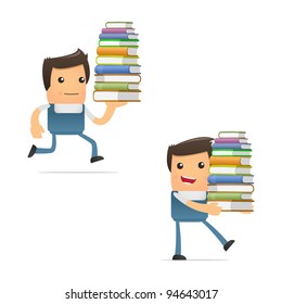 set of funny cartoon mechanic in various poses for use in presentations, etc.