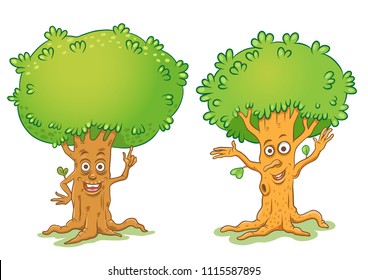 animated trees with faces
