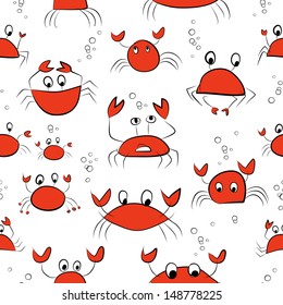 Set of funny crabs for your design