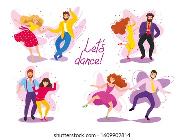 SET OF FUNNY DANCING PAIRS