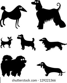  Set of funny dogs 	