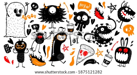 Similar – Image, Stock Photo monster Monster Drawing
