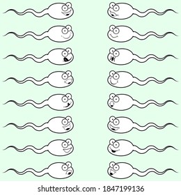 Un conjunto de bromas divertidas y sonrientes con rostros. Emoticonos, sonriente, emoji, colección de personajes felices. Iconos e ilustraciones aisladas de vectores de dibujos animados. 