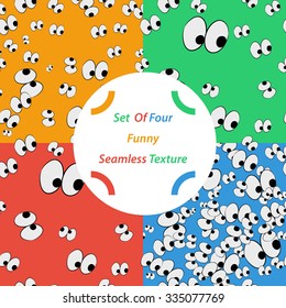 Set of funny pattern with different backgrounds
