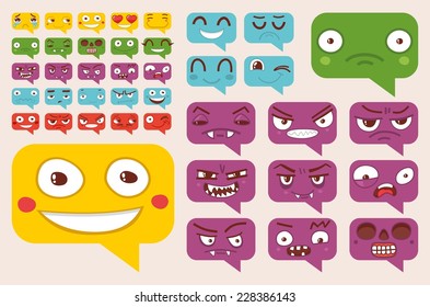 set of funny people dialogs