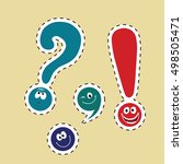 set of funny smiley punctuation
