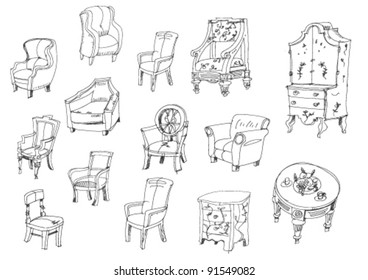 set of furniture