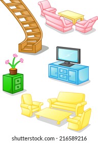 set of furniture and equipment for the home