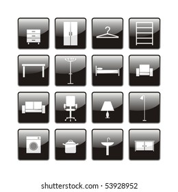 set of furniture icons