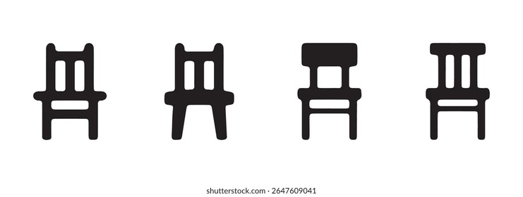 Set of furniture icons. Office chair symbol. Chair icon. Vector illustration eps 10