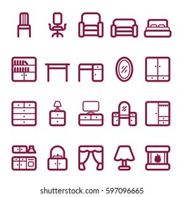 Set of furniture icons. Vector illustration