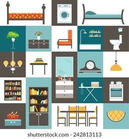 Set furniture. vector