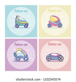 Set of future cars