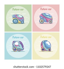 Set of future cars