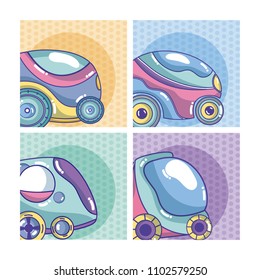 Set of future cars