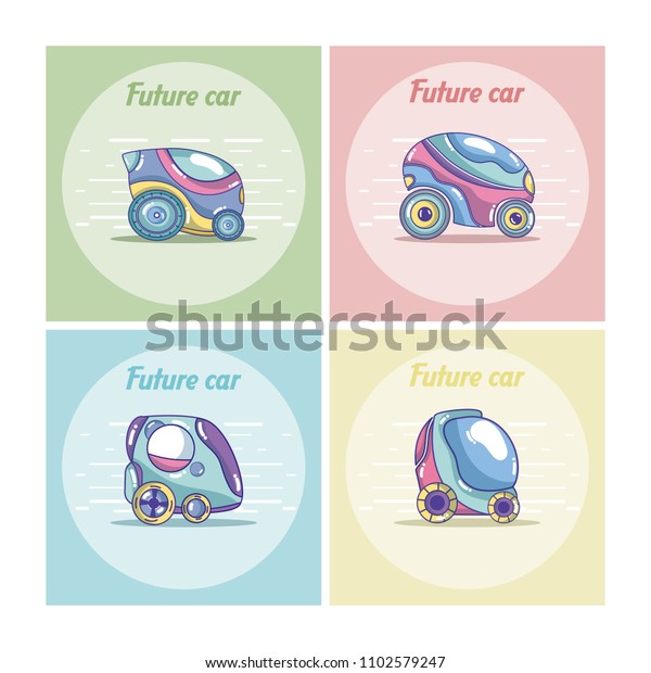 Set of future\
cars
