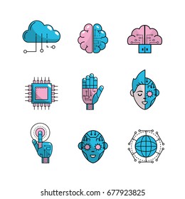 set future technology connect in the cyberspace information