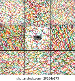 set futuristic colored abstract on the gray background. vector illustration eps10