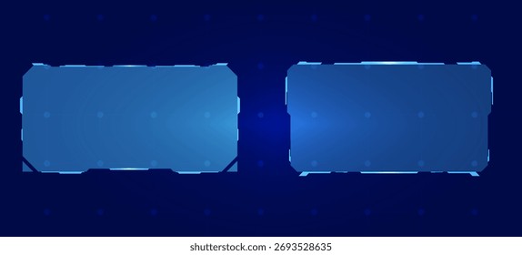 Set Futuristic HUD Marcos de cuadro de texto Ilustración vectorial futurista