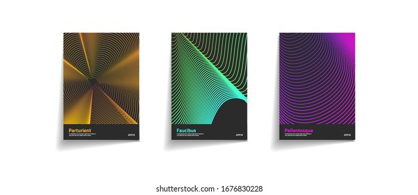 Juego de pósters futuristas mínimos. Plantilla creativa de fluido abstracto, tarjetas, tapas de color. Formas líquidas. Formas de color líquido. Portadas publicitarias de moda. Afiche creativo.