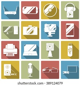 Set of gadget icons. Vector illustration