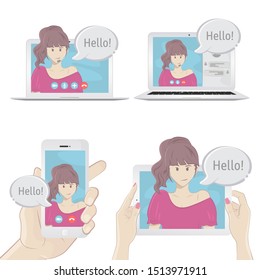 Set of gadgets to communicate with people