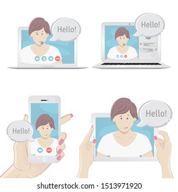Set of gadgets to communicate with people