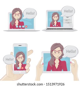 Set of gadgets to communicate with people