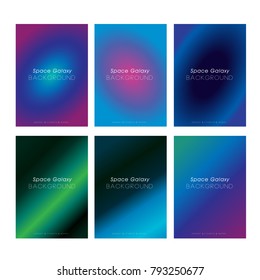 Set of galaxy theme background 
