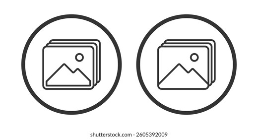 Set of Gallery simple icon illustration