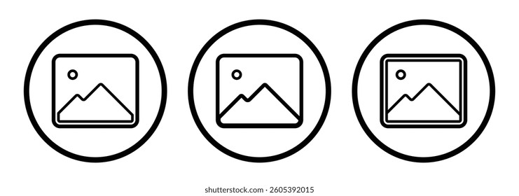 Set of Gallery simple icon illustration