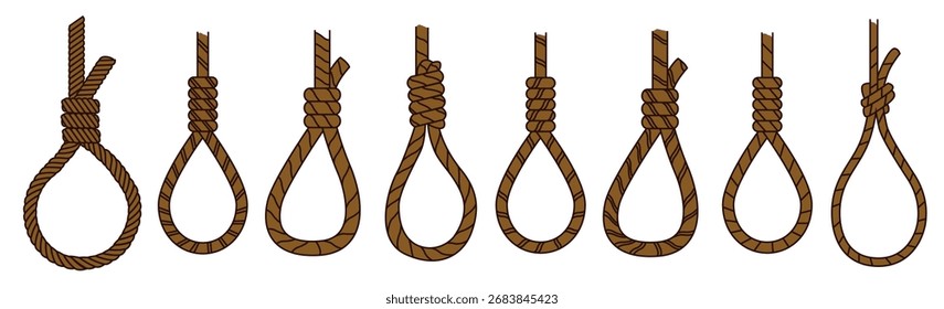 Set of gallows vector illustration
