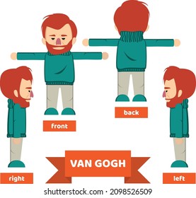 set of game character famous person van gogh